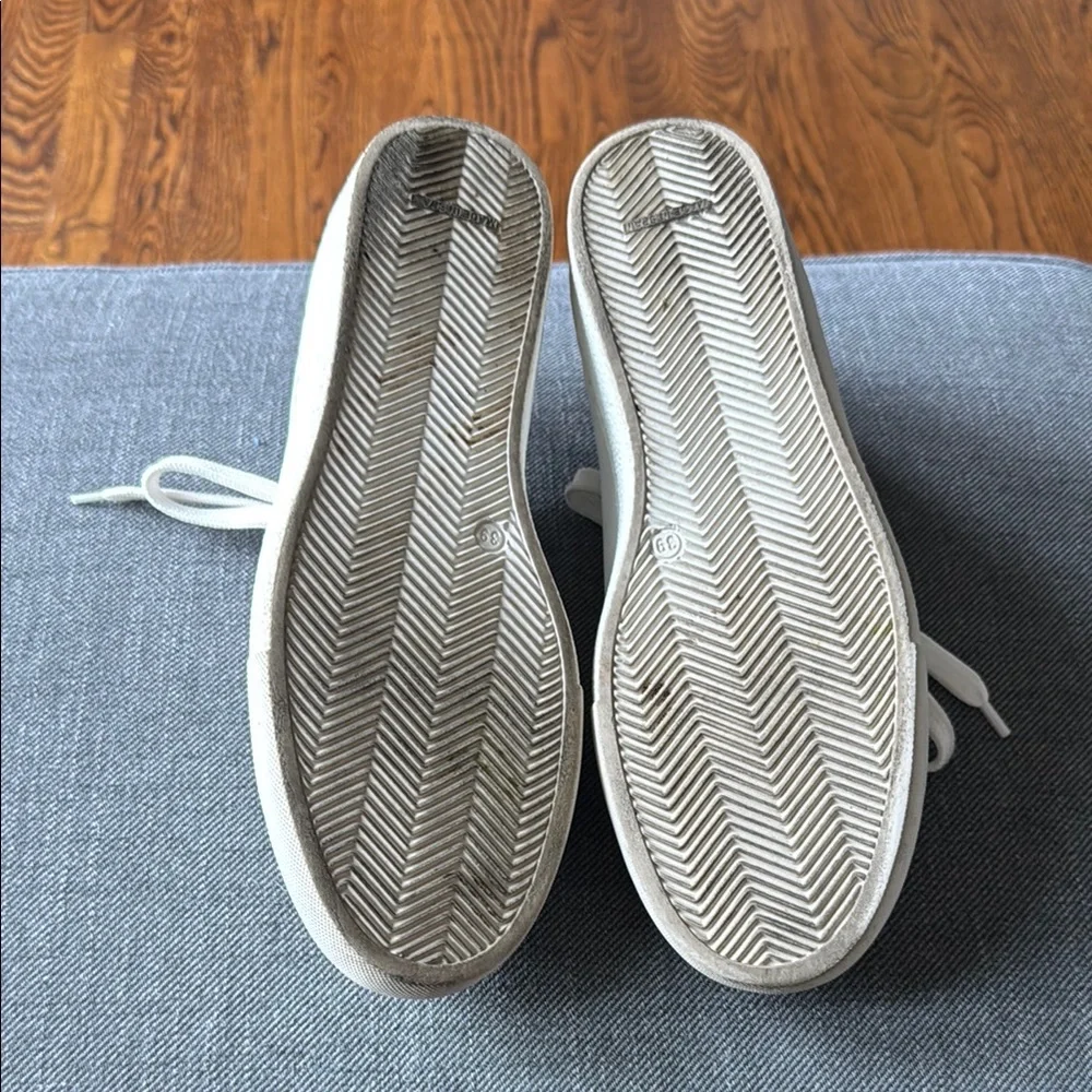 Mint Velvet Women's White Leather Sneakers - Picture 7 of 14